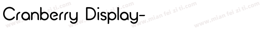 Cranberry Display字体转换